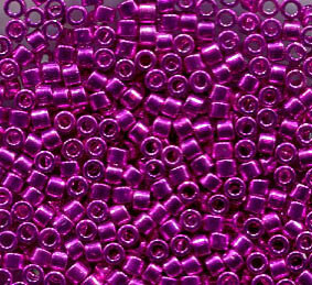 11/0 Delica Galvanized Magenta Dyed 422