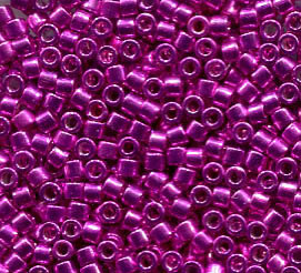 11/0 Delica Galvanized Bright Pink 425