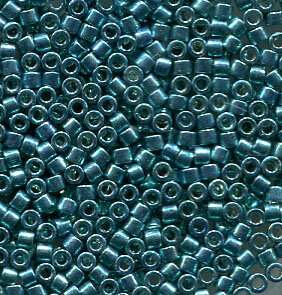 11/0 Delica Galvanized Dark Aqua Dyed 427