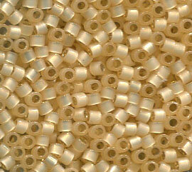 11/0 Delica Silver Lined Beige/Alabaster Dyed 621