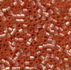 11/0 Delica Silver Lined Peach/Alabaster Dyed 622
