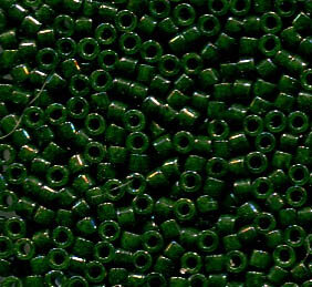 11/0 Delica Dyed Opak Forest Green 663