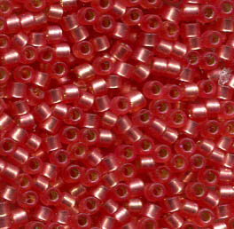 11/0 Delica Semi Matt Silverlined Dark Rose Dyed 685