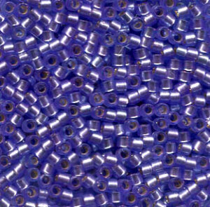 11/0 Delica Semi Matt Silverlined Purple Dyed 694