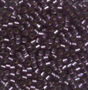 11/0 Delica Semi Matt Silverlined Violet Dyed 695