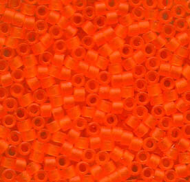11/0 Delica Matt Transparent Orange 744