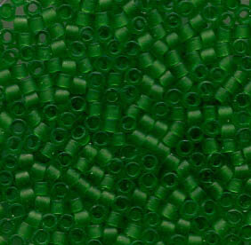 11/0 Delica Matt Transparent Green 746