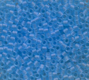 11/0 Delica Matt Transparent Light Blue 747