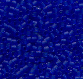 11/0 Delica Matt Transparent Blue 748