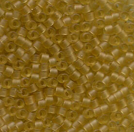 11/0 Delica Dyed Semi-Matt Transparent Pale Yellow 771