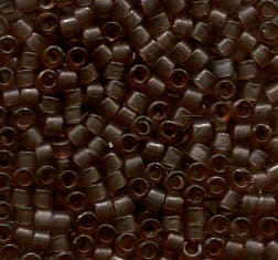 11/0 Delica Dyed Matt Transparent Brown 772