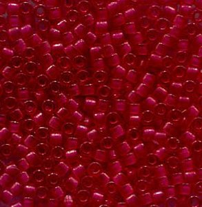 11/0 Delica Dyed Matt Transparent Fuchsia 775