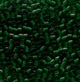11/0 Delica Dyed Matt Transparent Kelly Green 776