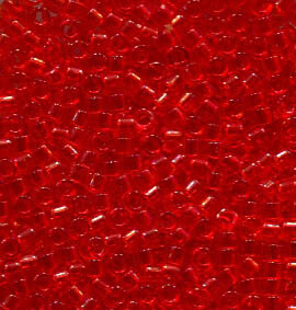 11/0 Delica Dyed Matt Transparent Strawberry 779
