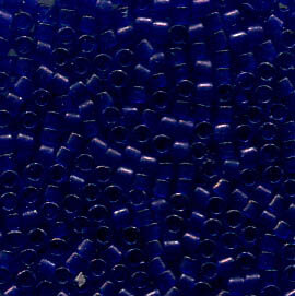 11/0 Delica Dyed Matt Transparent Violet 785