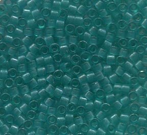 11/0 Delica Dyed Matt Transparent Turquoise 786