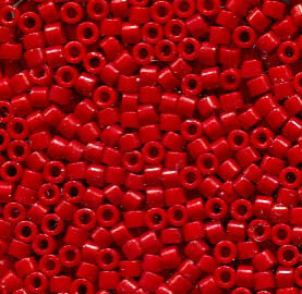 11/0 Delica Dyed Opak Red 791