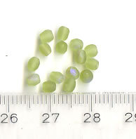 3mm Glasperlen Grün Matt AB