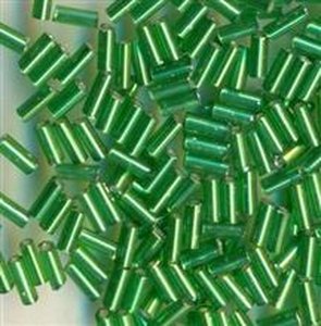 5mm Stiftperlen Grün mit Silbereinzug