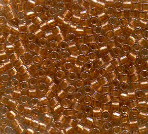11/0 Delica Sparkling Gold Lined Crystal 901