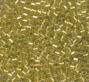 11/0 Delica Sparkling Peridot Lined Crystal 903