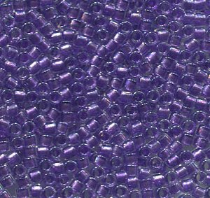11/0 Delica Sparkling Purple Lined Crystal 906