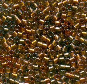 11/0 Delica Sparkling Light Bronze Lined Crystal 907