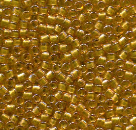 11/0 Delica Sparkling Topaz Lined Topaz 911