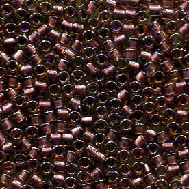 11/0 Delica Sparkling Light Amethyst Lined Topaz 912