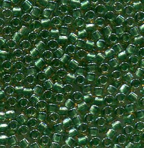 11/0 Delica Sparkling Light Green Lined Topaz 917