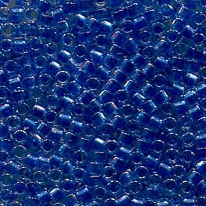 11/0 Delica Sparkling Cerulean Blue Lined Crystal 920