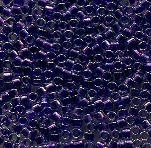 11/0 Delica Sparkling Violet Lined Crystal 923