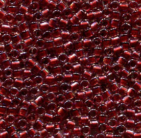 11/0 Delica Sparkling Cranberry Lined Crystal 924