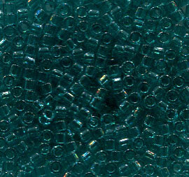 11/0 Delica Transparent Caribbean Teal 1108