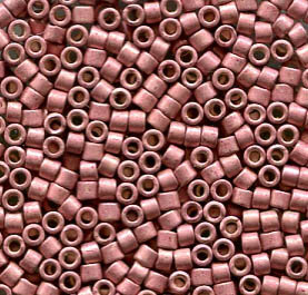 11/0 Delica Galvanized Semi Frosted Pink Blush 1156