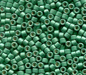 11/0 Delica Galvanized Semi Frosted Dark Mint 1182