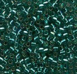 11/0 Delica Silver Lined Caribbean Teal 1208