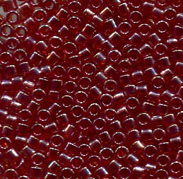 11/0 Delica Transparent Dark Cranberry Luster 1222
