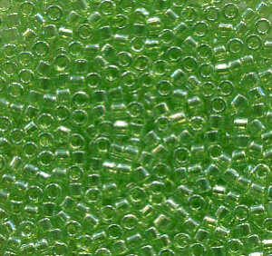 11/0 Delica Transparent Lime Luster 1226