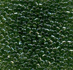 11/0 Delica Transparent Olive Luster 1227