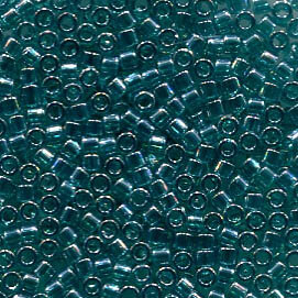 11/0 Delica Transparent Caribbean Teal Luster 1228