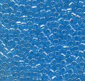 11/0 Delica Transparent Ocean Blue Luster 1229
