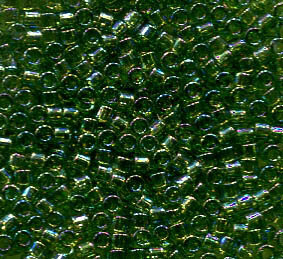 11/0 Delica Transparent Olive AB 1247