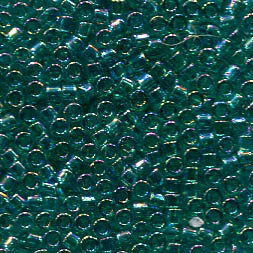 11/0 Delica Transparent Caribbean Teal AB 1248