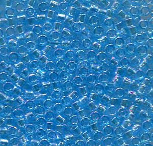 11/0 Delica Transparent Ocean Blue AB 1249