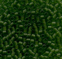 11/0 Delica Matt Transparent Olive 1267