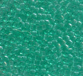 11/0 Delica Dyed Transparent Mint Green 1304