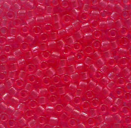 11/0 Delica Dyed Transparent Dark Rose 1308