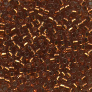 11/0 Delica Dyed Silverlined Orange 1333