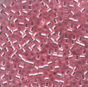 11/0 Delica Dyed Silverlined Light Pink 1335